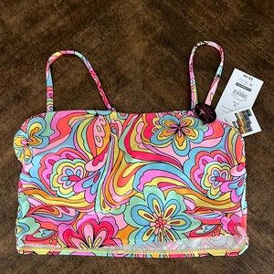 Patterned swim top, size small, purchased from Walmart, never worn
